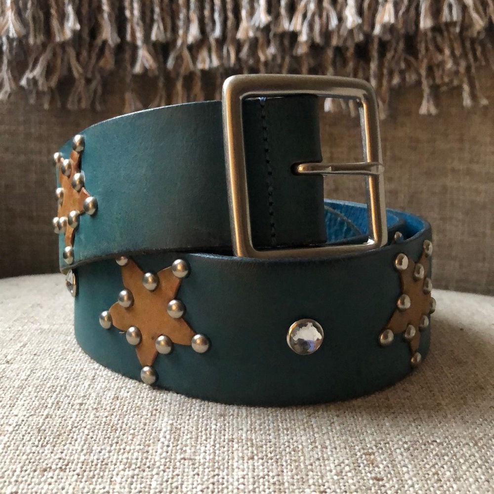 Linea Pelle Studded Leather Belt